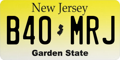 NJ license plate B40MRJ