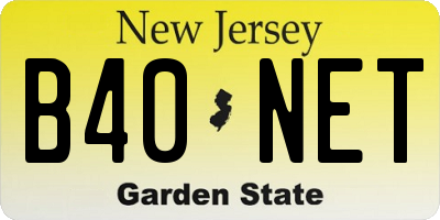 NJ license plate B40NET