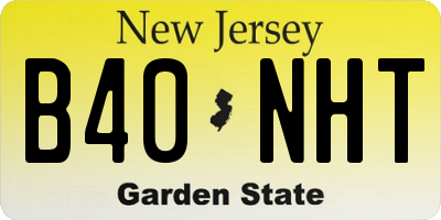 NJ license plate B40NHT