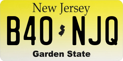 NJ license plate B40NJQ