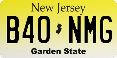 NJ license plate B40NMG
