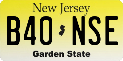 NJ license plate B40NSE