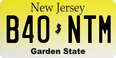 NJ license plate B40NTM