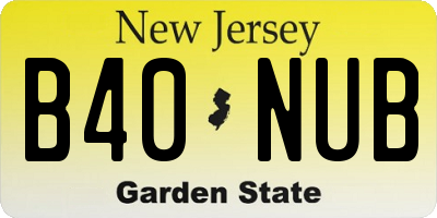 NJ license plate B40NUB