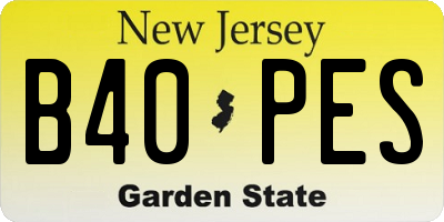 NJ license plate B40PES