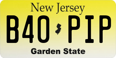 NJ license plate B40PIP