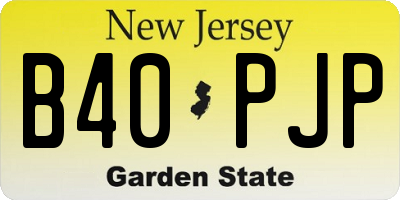 NJ license plate B40PJP