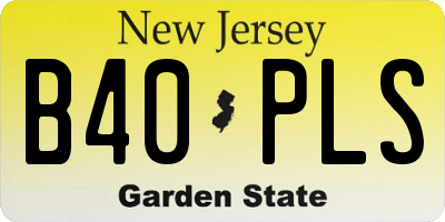 NJ license plate B40PLS