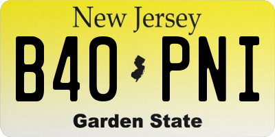 NJ license plate B40PNI