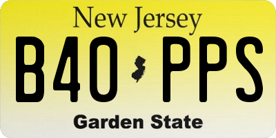 NJ license plate B40PPS