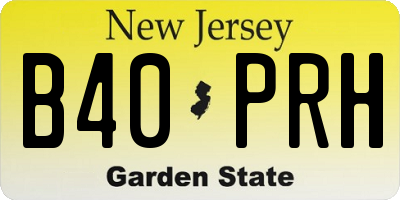 NJ license plate B40PRH