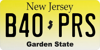 NJ license plate B40PRS