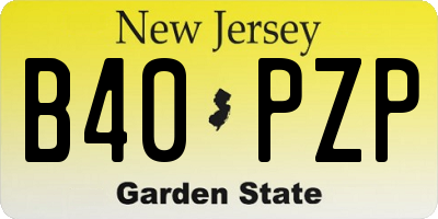 NJ license plate B40PZP