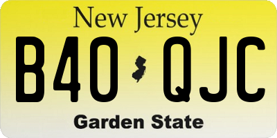 NJ license plate B40QJC