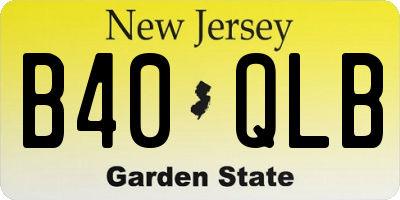 NJ license plate B40QLB