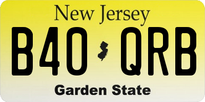 NJ license plate B40QRB