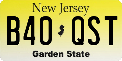 NJ license plate B40QST