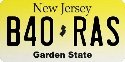 NJ license plate B40RAS