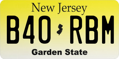 NJ license plate B40RBM