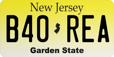 NJ license plate B40REA