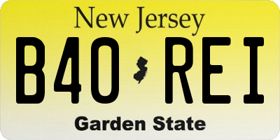 NJ license plate B40REI