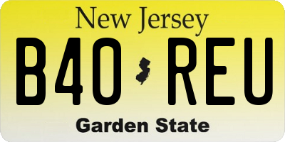 NJ license plate B40REU
