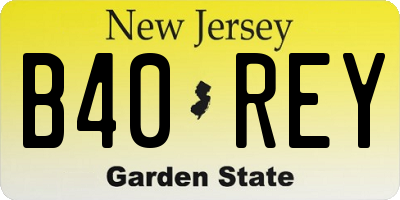 NJ license plate B40REY