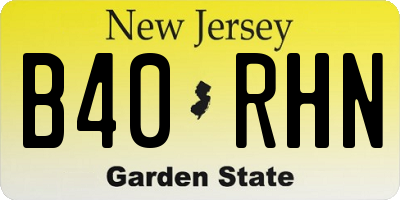 NJ license plate B40RHN