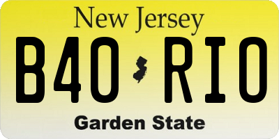 NJ license plate B40RIO