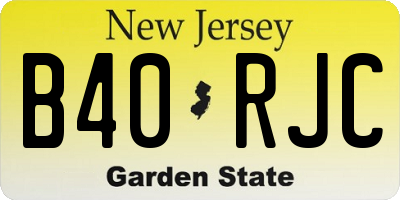 NJ license plate B40RJC