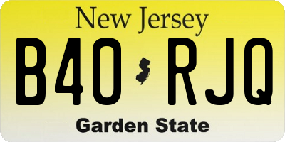 NJ license plate B40RJQ