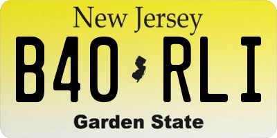 NJ license plate B40RLI