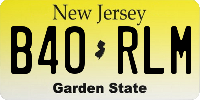 NJ license plate B40RLM
