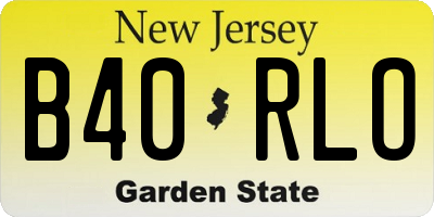 NJ license plate B40RLO