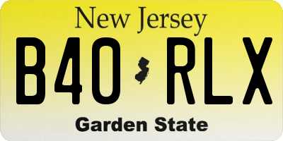 NJ license plate B40RLX