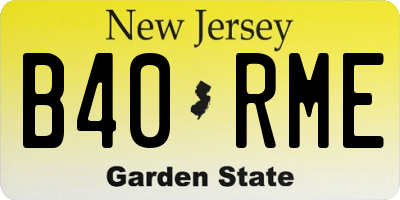 NJ license plate B40RME
