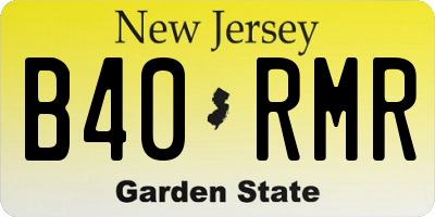 NJ license plate B40RMR
