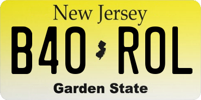 NJ license plate B40ROL