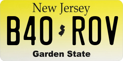 NJ license plate B40ROV