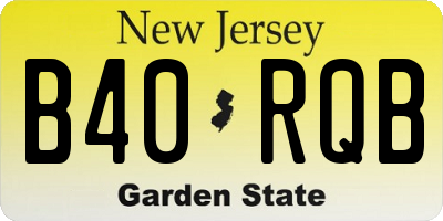 NJ license plate B40RQB