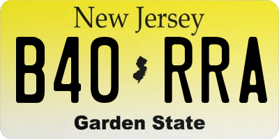 NJ license plate B40RRA