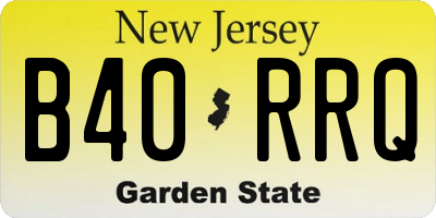 NJ license plate B40RRQ