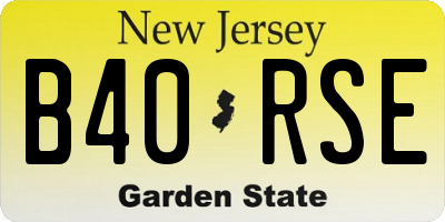 NJ license plate B40RSE