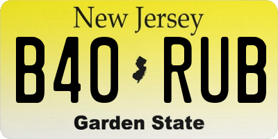 NJ license plate B40RUB