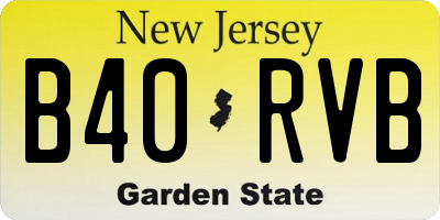 NJ license plate B40RVB