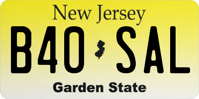 NJ license plate B40SAL