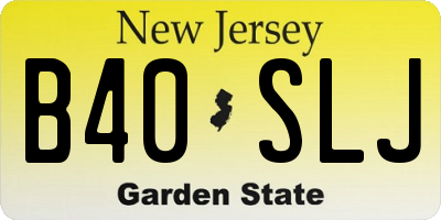 NJ license plate B40SLJ