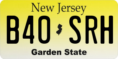 NJ license plate B40SRH