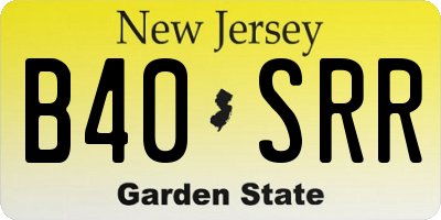 NJ license plate B40SRR