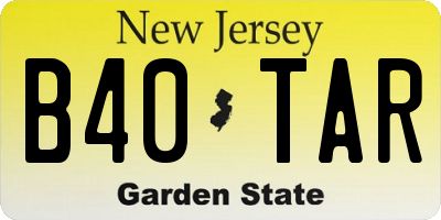 NJ license plate B40TAR